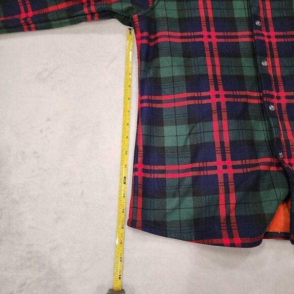 Womens Flannel Jacket, Plaid Button Down Fuzzy Shirt jacket - Picture 5 of 11